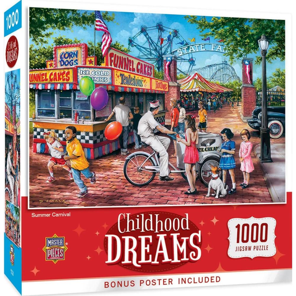 imageMasterPieces 1000 Piece Jigsaw Puzzle Baking Bread Fun for Adults Family Kids Matte Finish 1925 x 2675Summer Carnival