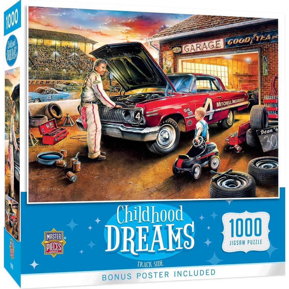 imageMasterPieces 1000 Piece Jigsaw Puzzle Baking Bread Fun for Adults Family Kids Matte Finish 1925 x 2675Track Side