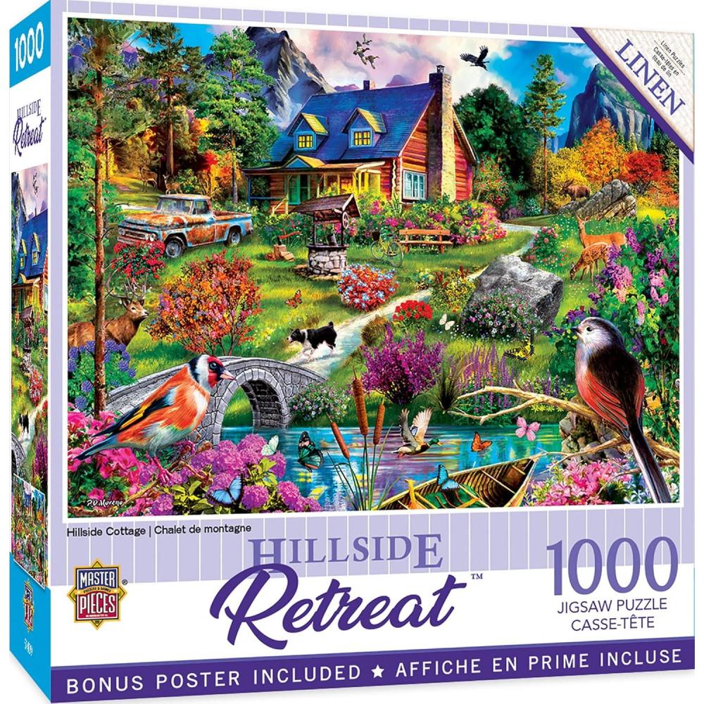 imageMasterPieces 1000 Piece Jigsaw Puzzle for Adults Family Or Youth Hillside Cottage 1925x2675Hillside Cottage