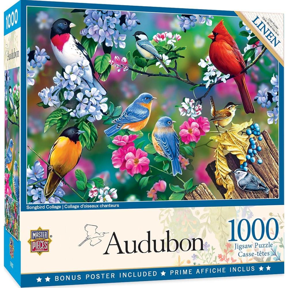 imageMasterPieces 1000 Piece Jigsaw Puzzle for Adults Family Or Youth  Morning Garden  1925x2675Songbird Collage