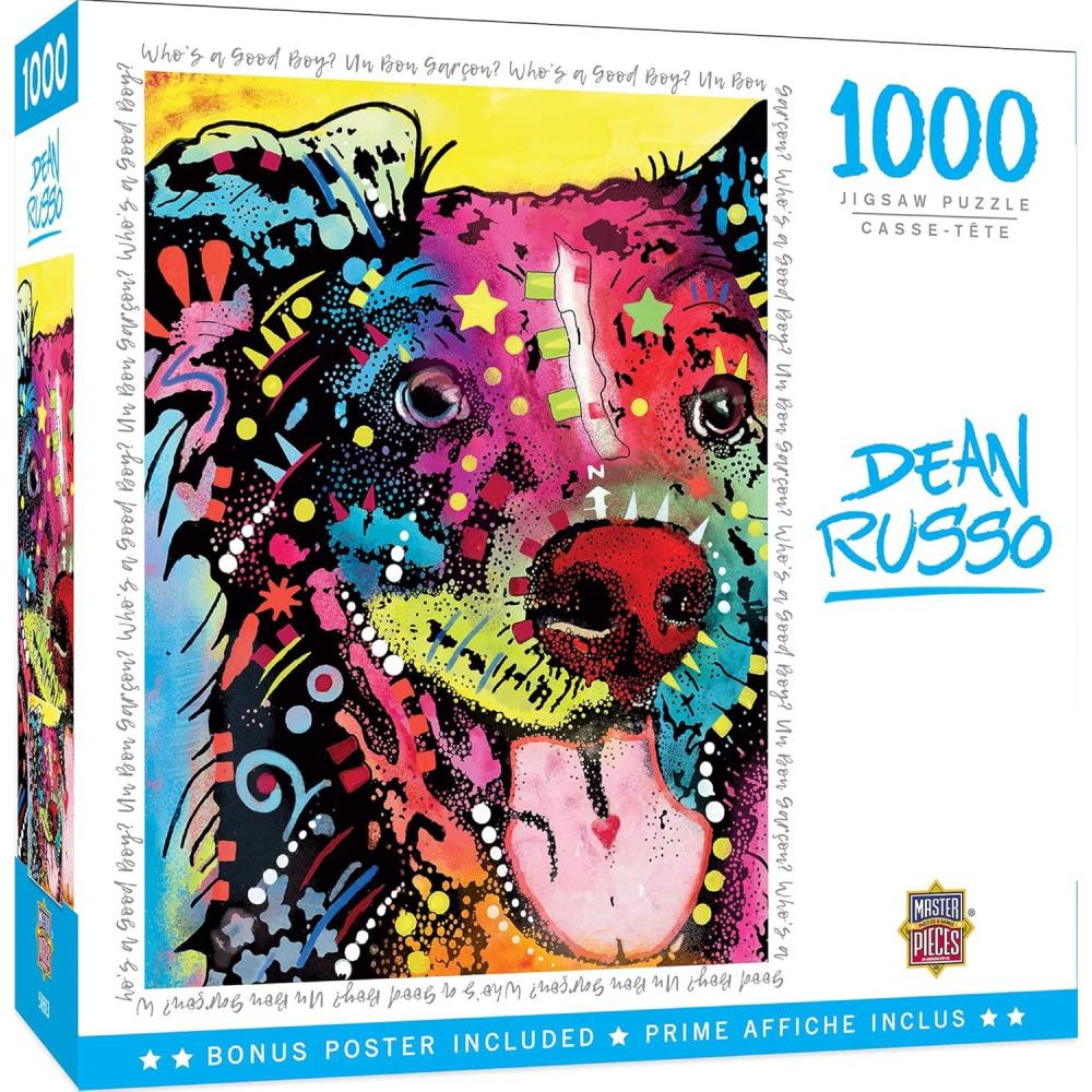 imageMasterPieces 1000 Piece Jigsaw Puzzle for Adults Family Or Youth  Stripes Mccalister  1925x2675Whos a Good Boy