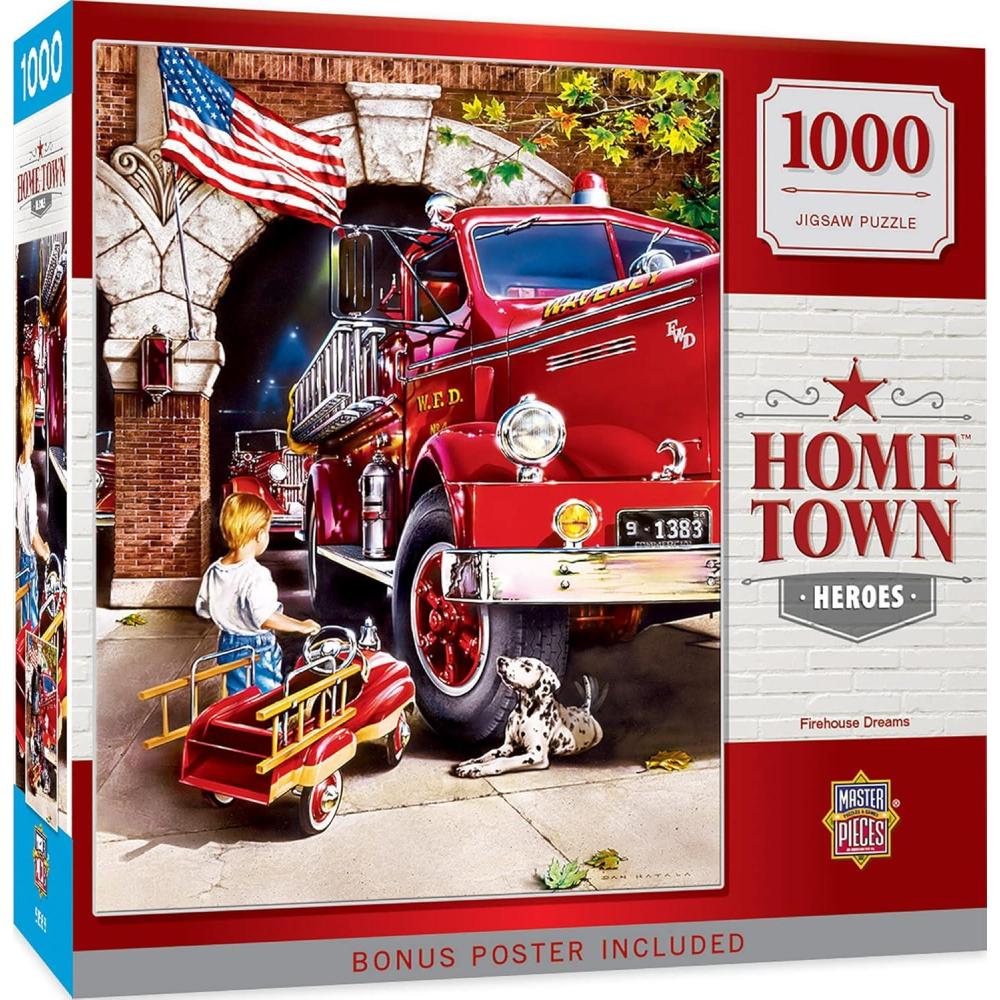 imageMasterPieces 1000 Piece Jigsaw Puzzle for Adults amp Family A Little Too Loud Big Pieces 1925x2675 EcoFriendly Matte Finish Ages 14Hometown Heroes 1000 Piece