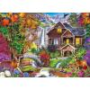 MasterPieces 1000 Piece Jigsaw Puzzle for Adults, Family, Or Kids – Hidden Falls Cottage – 19.25″x26.75″