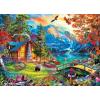 MasterPieces 1000 Piece Jigsaw Puzzle for Adults, Family, Or Youth – Hillside Cottage – 19.25″x26.75″(Soaring Sunset)
