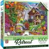 MasterPieces 1000 Piece Jigsaw Puzzle for Adults, Family, Or Kids – Hidden Falls Cottage – 19.25″x26.75″