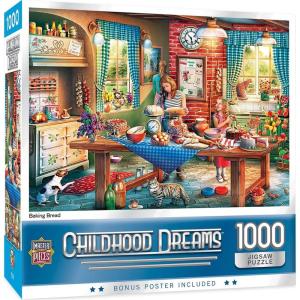 MasterPieces – 1000 Piece Jigsaw Puzzle, Baking Bread, Fun for Adults, Family, Kids, Matte Finish, 19.25″ x 26.75(Baking Bread)