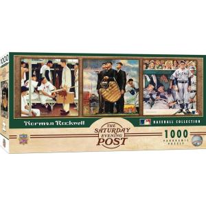MasterPieces 1000 Piece Jigsaw Puzzle for Adults, Family, Or Kids – Baseball Collection by Norman Rockwell – 13″x39″