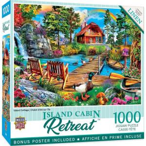 MasterPieces 1000 Piece Jigsaw Puzzle for Adults, Family, Or Youth – Hillside Cottage – 19.25″x26.75″(Island Retreat)