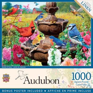 MasterPieces 1000 Piece Jigsaw Puzzle for Adults, Family, Or Youth – Morning Garden – 19.25″x26.75″(Garden of Song)