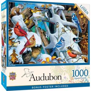 MasterPieces 1000 Piece Jigsaw Puzzle for Adults, Family, Or Youth – Morning Garden – 19.25″x26.75″(Snow Birds)