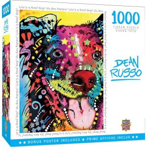 MasterPieces 1000 Piece Jigsaw Puzzle for Adults, Family, Or Youth – Stripes Mccalister – 19.25″x26.75″(Who’s a Good Boy?)