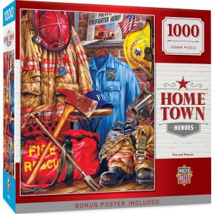 MasterPieces 1000 Piece Jigsaw Puzzle for Adults & Family – A Little Too Loud – Big Pieces – 19.25″x26.75″ – Eco-Friendly, Matte Finish, Ages 14+(Fire and Rescue – Fireman’s Locker)