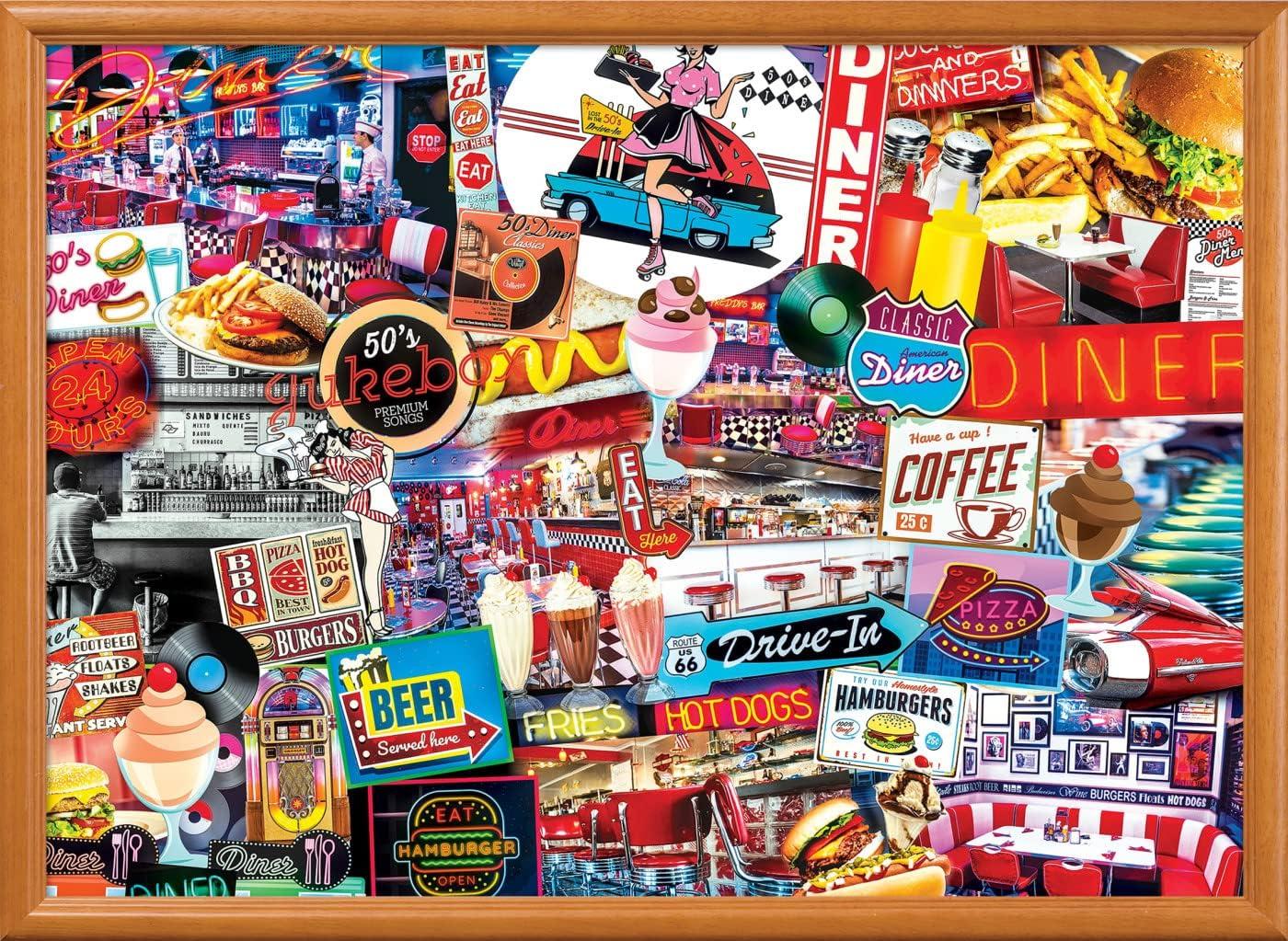 imageMasterPieces 1000 Piece Jigsaw Puzzle Quick Stop Diner Fun for Adults Family Kids NonGlare Finish 1925 x 26751000 Piece