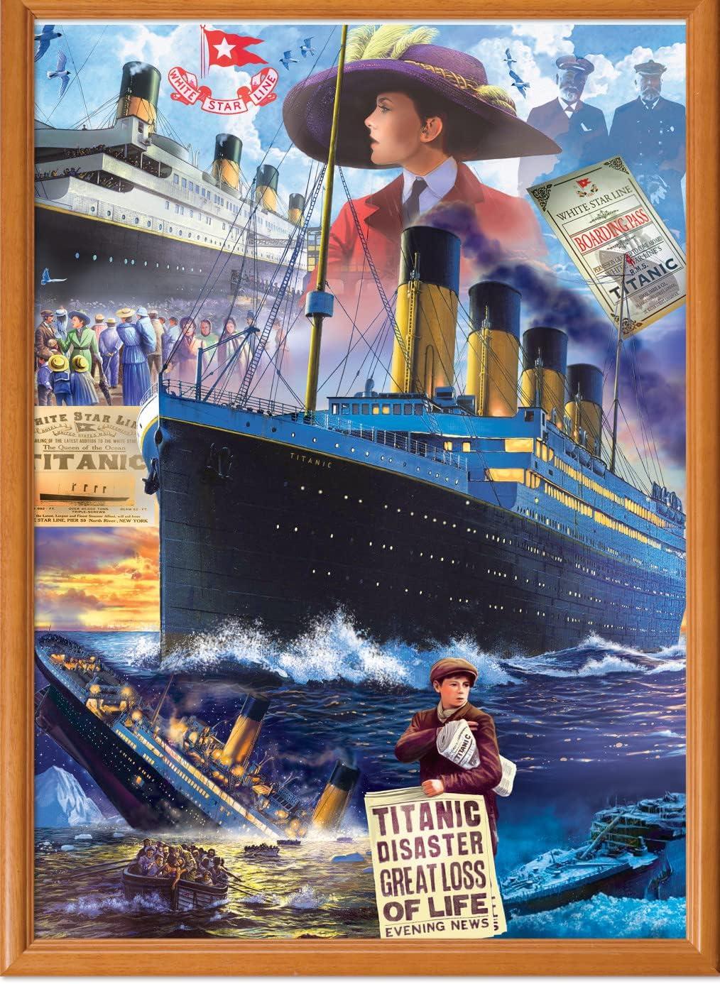 imageMasterPieces 1000 Piece Jigsaw Puzzle for Adults Family Or Youth Titanic Collage 1925x26751000