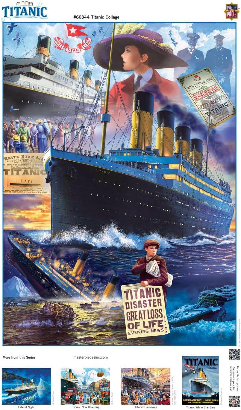 imageMasterPieces 1000 Piece Jigsaw Puzzle for Adults Family Or Youth Titanic Collage 1925x26751000