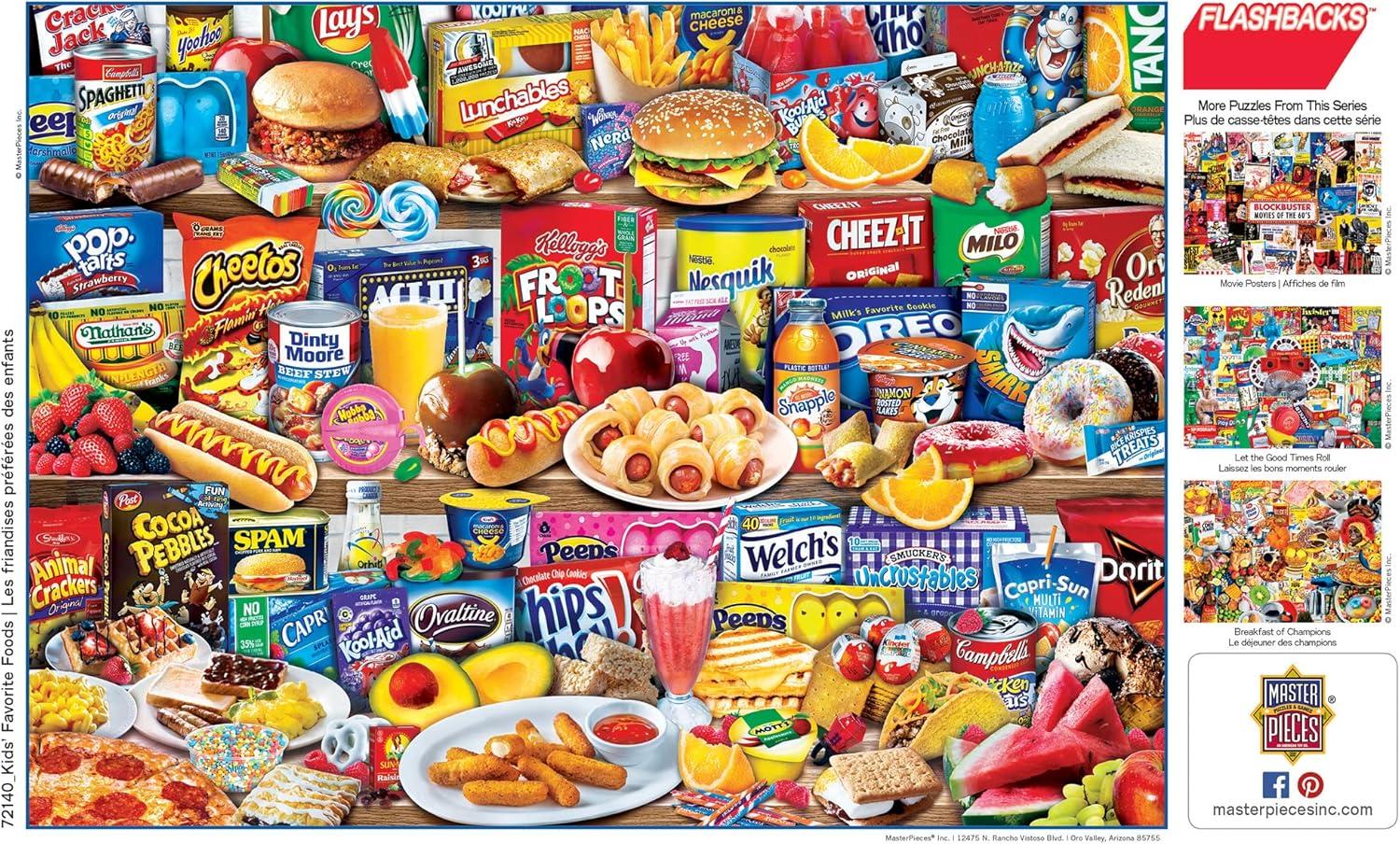 imageMasterPieces Kids Favorite Foods 1000Piece Jigsaw Puzzle EcoFriendly Matte Finish 1925x2675 Bonus Poster Quality Guaranteed1000 Piece with Bonus Poster