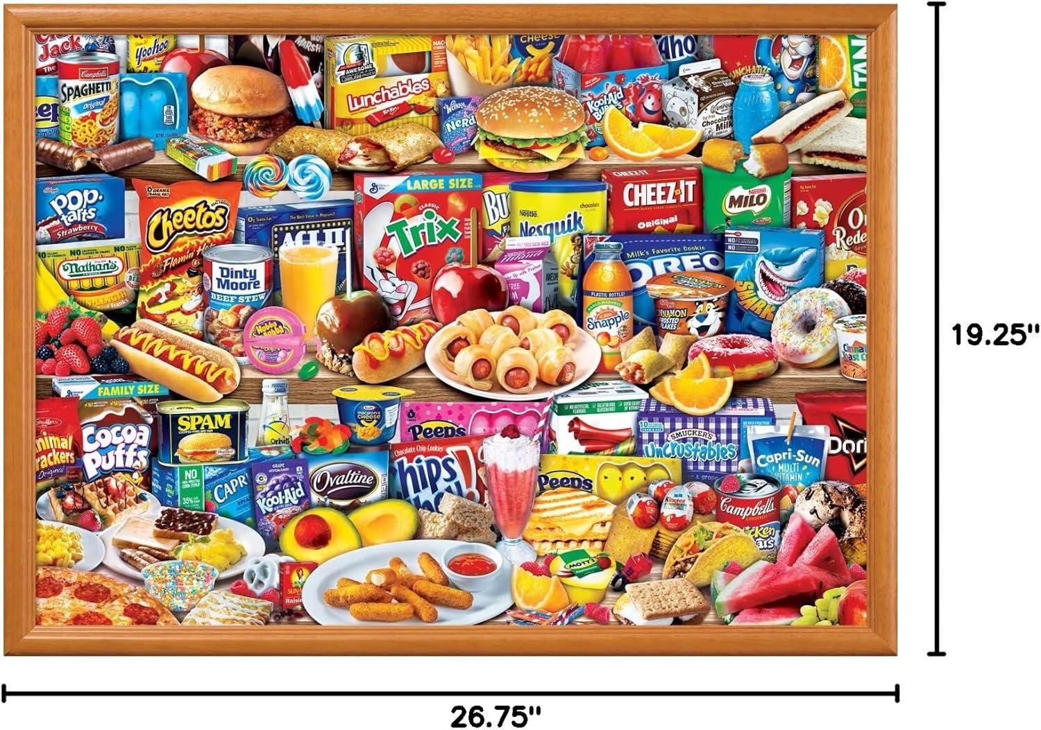 imageMasterPieces Kids Favorite Foods 1000Piece Jigsaw Puzzle EcoFriendly Matte Finish 1925x2675 Bonus Poster Quality Guaranteed1000 Piece with Bonus Poster