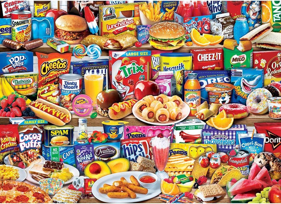imageMasterPieces Kids Favorite Foods 1000Piece Jigsaw Puzzle EcoFriendly Matte Finish 1925x2675 Bonus Poster Quality Guaranteed1000 Piece with Bonus Poster