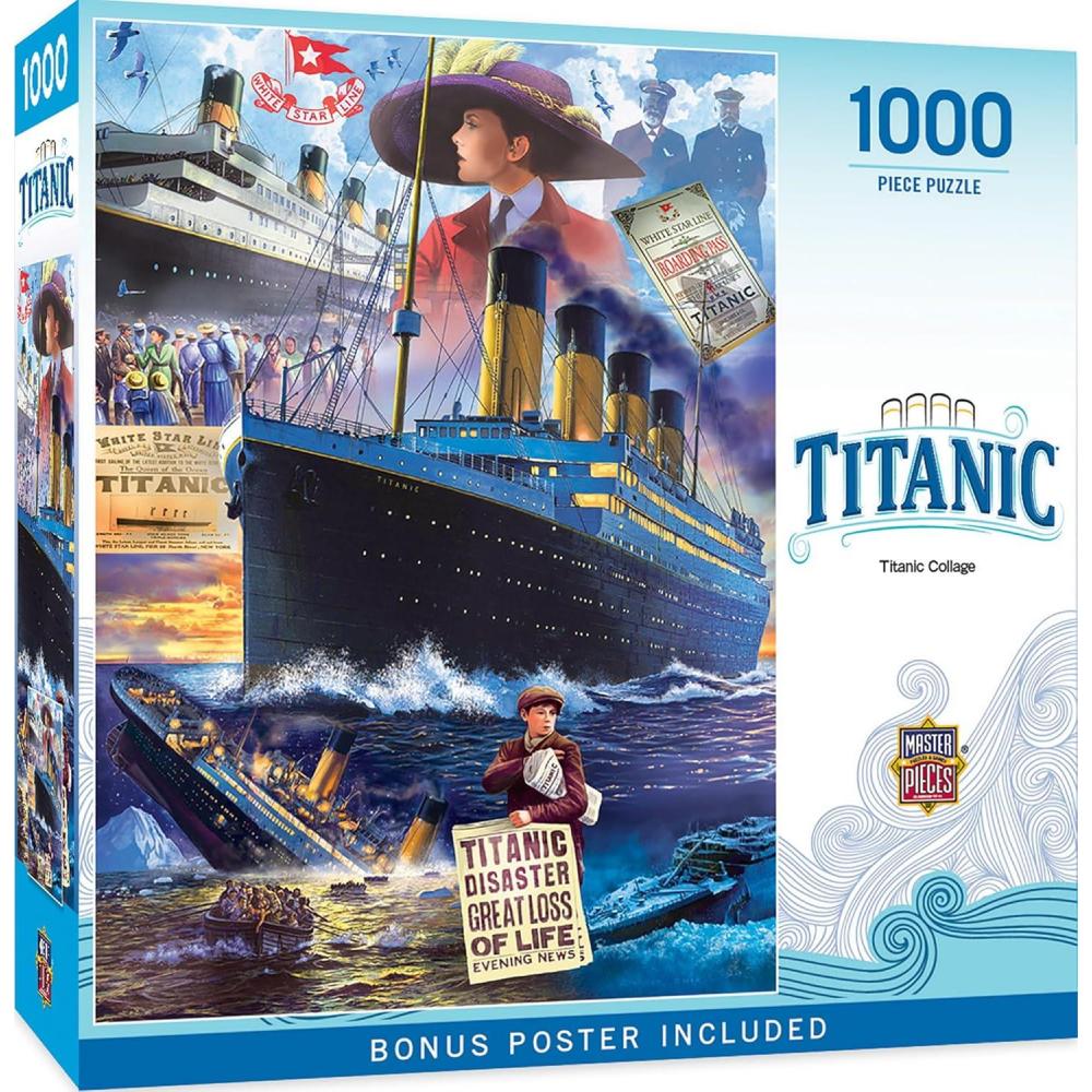 imageMasterPieces 1000 Piece Jigsaw Puzzle for Adults Family Or Youth Titanic Collage 1925x26751000