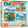 Masterpieces Hello, World! – 4-Pack 48Pc Puzzles – Jigsaw Puzzle with Vibrant Artwork and Durable Pieces – Fun Family Activity, Brain Challenge, and Educational Entertainment for Kids, Teens