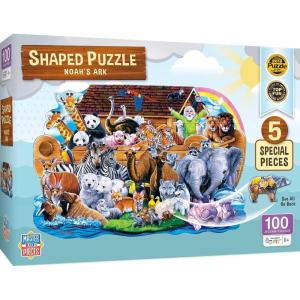 MasterPieces 100 Piece Shaped Jigsaw Puzzle for Kids – Noah’s Ark – 14″x19″
