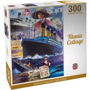 MasterPieces 1000 Piece Jigsaw Puzzle for Adults, Family, Or Youth – Titanic Collage – 19.25″x26.75″(300 Piece)