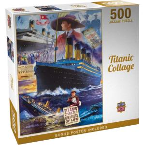 MasterPieces 1000 Piece Jigsaw Puzzle for Adults, Family, Or Youth – Titanic Collage – 19.25″x26.75″(500 Piece)
