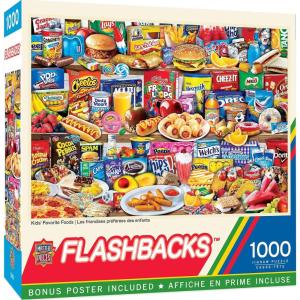 MasterPieces Kids Favorite Foods 1000-Piece Jigsaw Puzzle – Eco-Friendly Matte Finish – 19.25″x26.75″ – Bonus Poster – Quality Guaranteed(1000 Piece with Bonus Poster)