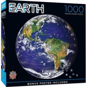NASA – The Solar System 1000pc Puzzle – Jigsaw Puzzle with Vibrant Artwork and Durable Pieces – Fun Family Activity, Brain Challenge, and Educational Entertainment for Kids, Teens, and Adults(The Earth)