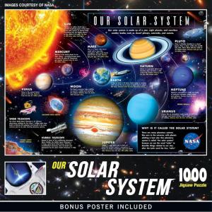 NASA – The Solar System 1000pc Puzzle – Jigsaw Puzzle with Vibrant Artwork and Durable Pieces – Fun Family Activity, Brain Challenge, and Educational Entertainment for Kids, Teens, and Adults(The Solar System)