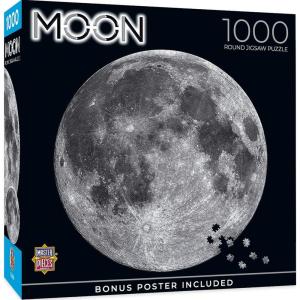NASA – The Solar System 1000pc Puzzle – Jigsaw Puzzle with Vibrant Artwork and Durable Pieces – Fun Family Activity, Brain Challenge, and Educational Entertainment for Kids, Teens, and Adults(The Moon)