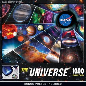 NASA – The Universe 1000pc Puzzle – Jigsaw Puzzle with Vibrant Artwork and Durable Pieces – Fun Family Activity, Brain Challenge, and Educational Entertainment for Kids, Teens, and Adults