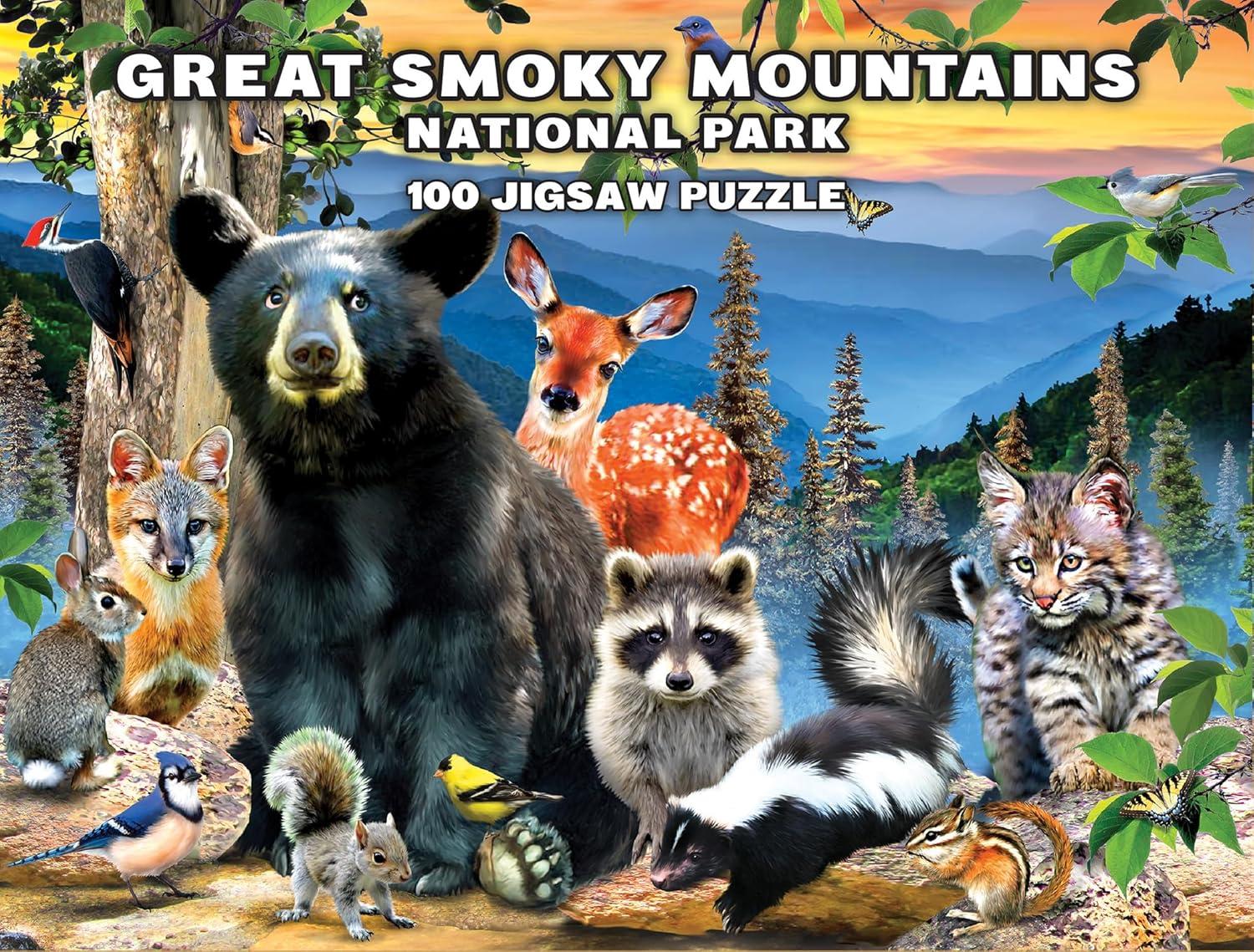 imageMasterPieces 100 Piece Jigsaw Puzzle for Kid 6 Years Wildlife of Rocky Mountains National Park Educational and Fun Game Gift Idea for Children 19 x 14Great Smoky Mountains National Park