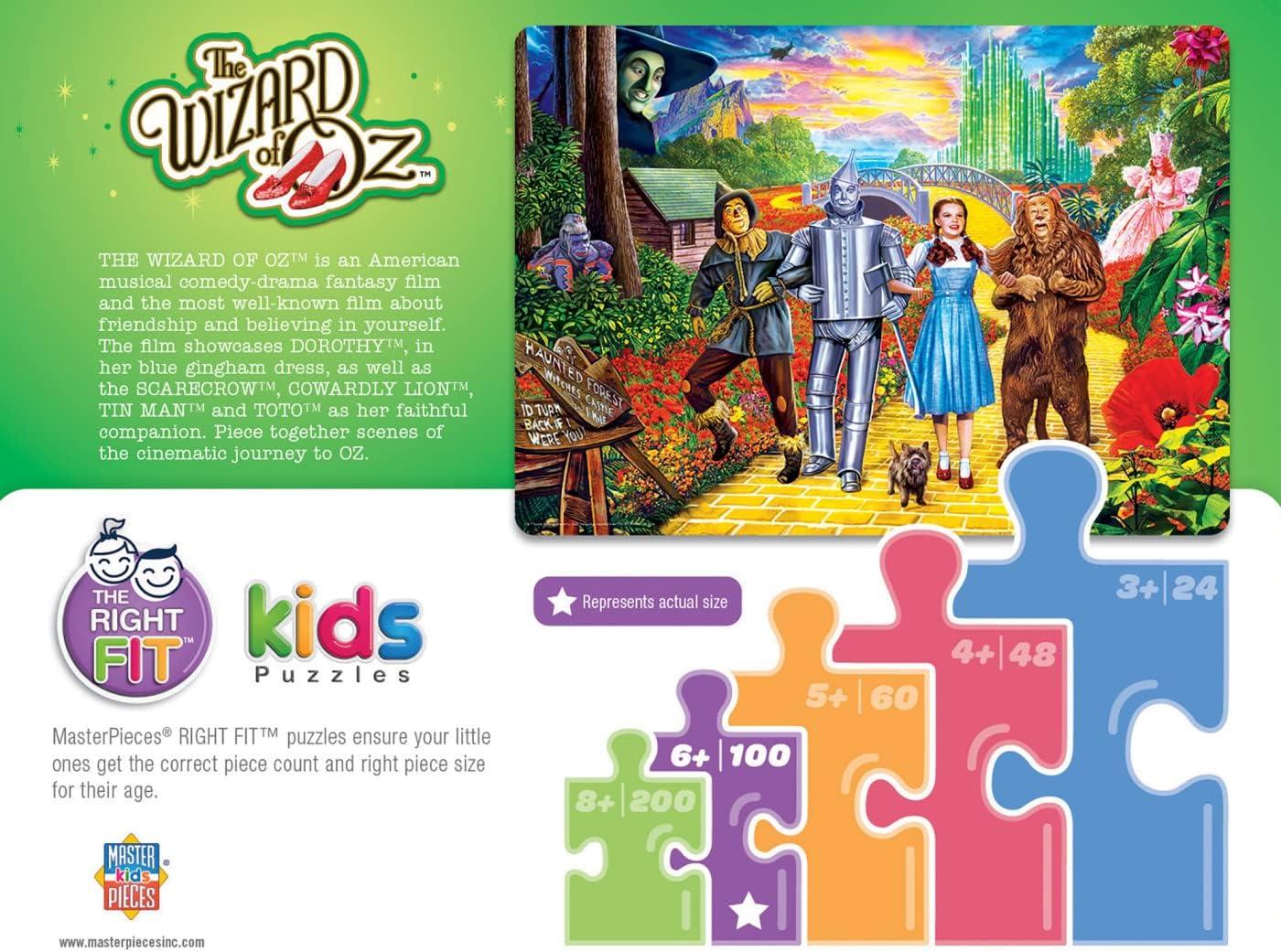 imageMasterPieces 100 Piece Jigsaw Puzzle for Kids Wizard of Oz 14x19