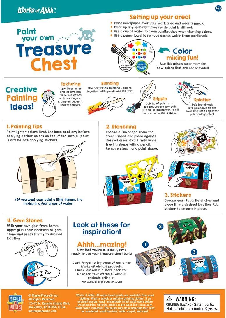 imageWorks of Ahhh Craft Set Treasure Chest Classic Wood Paint Kit
