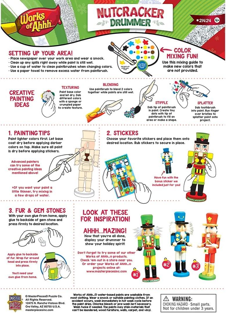 imageWorks of Ahhh Holiday Craft Set Nutcracker Drummer Wood Paint Kit LargeDrummer