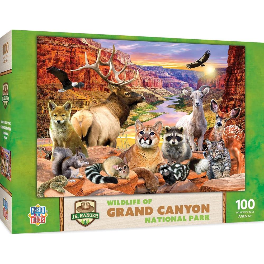 imageMasterPieces 100 Piece Jigsaw Puzzle for Kid 6 Years Wildlife of Rocky Mountains National Park Educational and Fun Game Gift Idea for Children 19 x 14Grand Canyon National Park