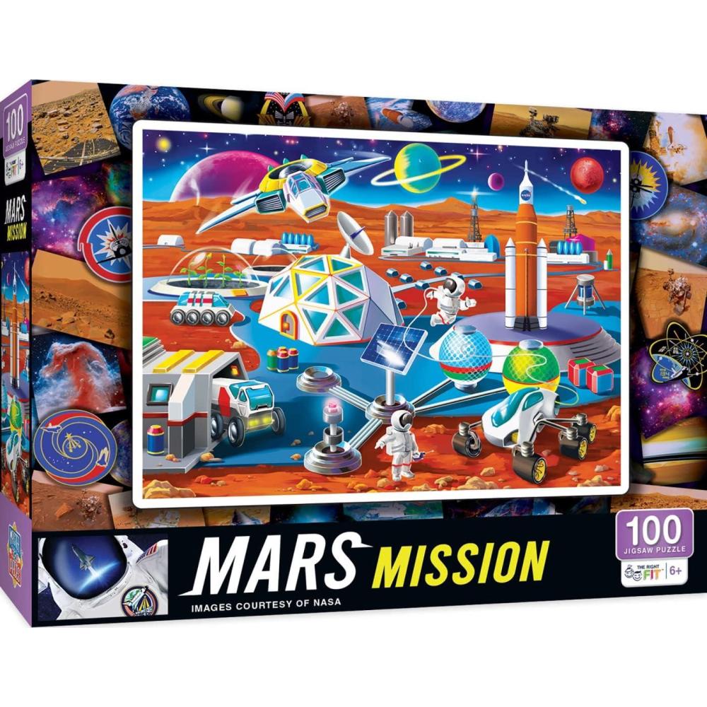 imageMasterPieces 100 Piece Licensed Jigsaw Puzzle for Kids NASA Sunrise in Space 115x15Mars Mission