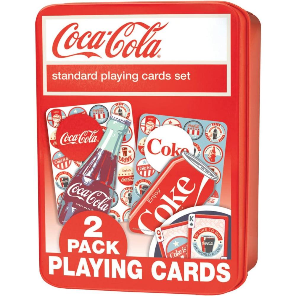 imageMasterPieces Officially Licensed Coca Cola 2 Pack Playing Cards 54 Card Deck for Adults