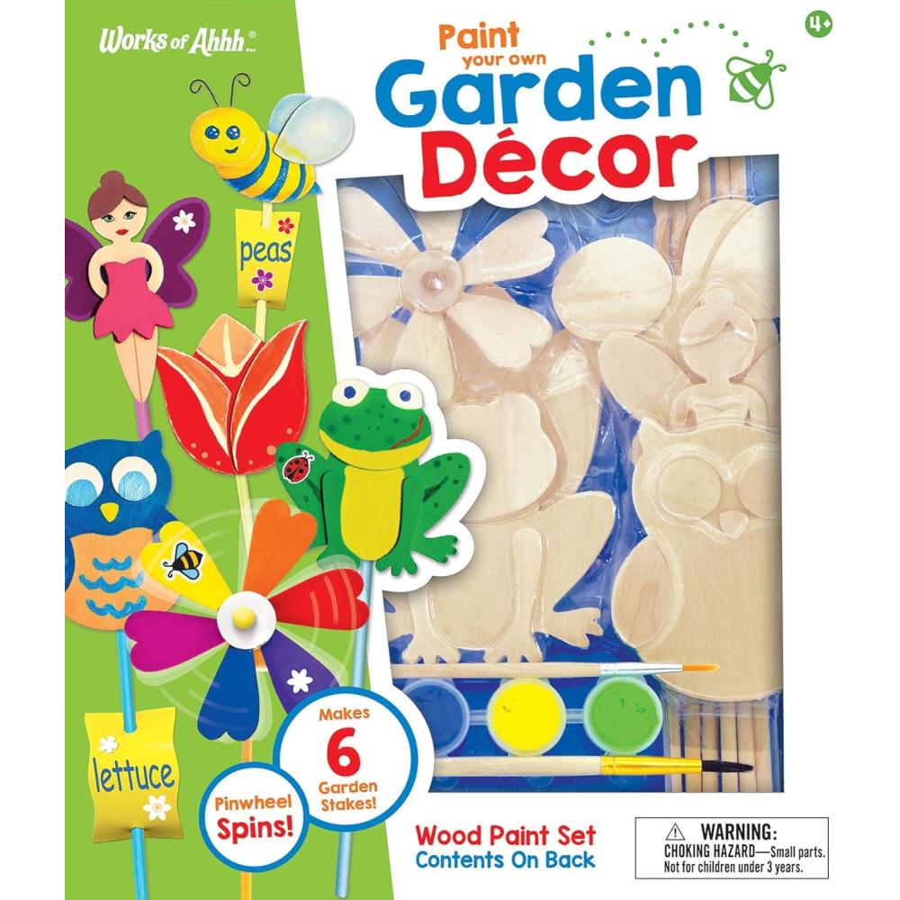 imageWorks of Ahhh Garden Decor Wood Paint Kit  Wood Craft Kit Educational Fun  Ages 4