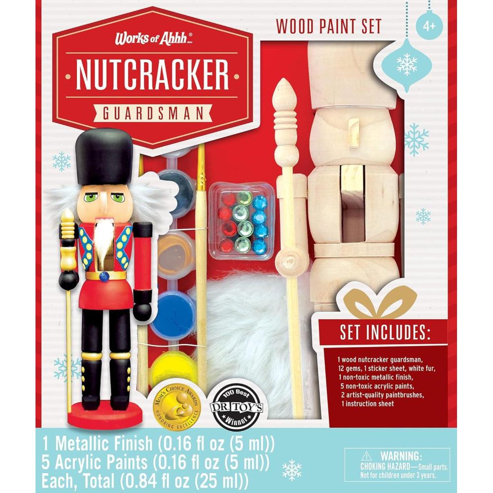 imageWorks of Ahhh Holiday Craft Set Nutcracker Guardsman Wood Paint Kit
