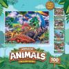 MasterPieces Reptile Friends 100 Piece Jigsaw Puzzle for Kids Ages 4-8 – Mentally Stimulating, Durable Design, 14″x19″(Dinosaur Friends)