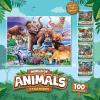 MasterPieces Reptile Friends 100 Piece Jigsaw Puzzle for Kids Ages 4-8 – Mentally Stimulating, Durable Design, 14″x19″(Ice Age Friends)