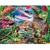 MasterPieces Reptile Friends 100 Piece Jigsaw Puzzle for Kids Ages 4-8 – Mentally Stimulating, Durable Design, 14″x19″(Reptile Friends)