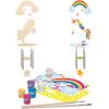 Works of Ahhh Craft Set – Unicorn Wind Chime Classic Wood Paint Kit – Premium Quality, Educational, and Fun Activity for Kids and Families – Great Gift Idea for Holidays, Birthdays, and Everyday Use