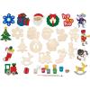 Works of Ahhh… Holiday Craft Set – 12 Piece Christmas Ornaments Premium Wood Paint Kit(Holiday Classic Paint Kit)