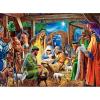 Holiday 100pc Glitter Puzzle – Christ is Born – Jigsaw Puzzle with Vibrant Artwork and Durable Pieces – Fun Family Activity, Brain Challenge, and Educational Entertainment for Kids, Teens, and Adults