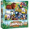 MasterPieces Reptile Friends 100 Piece Jigsaw Puzzle for Kids Ages 4-8 – Mentally Stimulating, Durable Design, 14″x19″(Farm Friends)