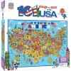 Masterpieces 100 Piece Family Jigsaw Puzzle for Kids – 101 Things to Spot on a Farm – 14″x19″(101 Things to Spot in the USA)