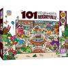 Masterpieces 100 Piece Family Jigsaw Puzzle for Kids – 101 Things to Spot on a Farm – 14″x19″(Things to Spot in Hersheytown)